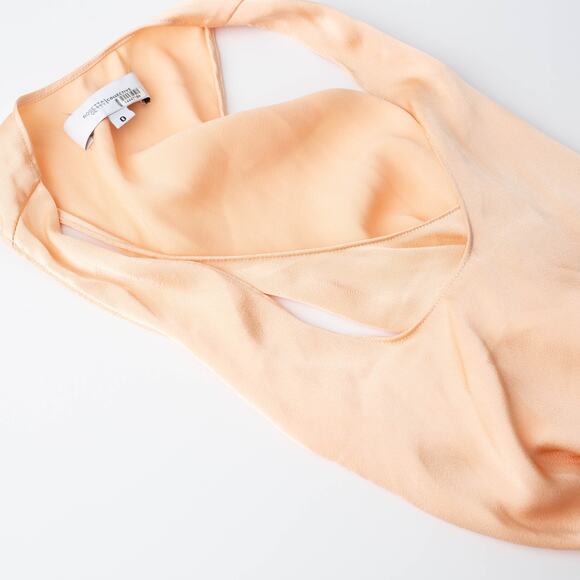 Rosetta Getty x RTR Twist Back Shift Peach Stain Dress - Picture 6 of 8